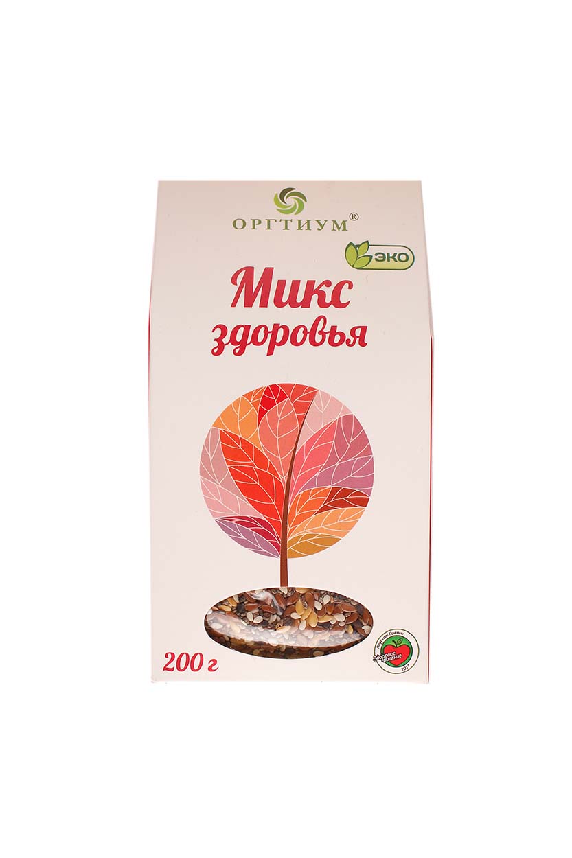 МИКС ЗДОРОВЬЯ ОРГТИУМ СЕМ/ЧИА/ЯГ/ГОДЖИ ЛЕН ТЕМН/СВЕТЛ/КУНЖУТ 200ГР