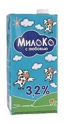 МОЛОКО МИЛОКО 3,2% УЛЬТРАПАСТ С ЗАМЕН МОЛ ЖИРА 1,95Л