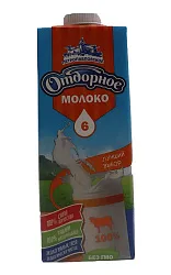 МОЛОКО ОТБОРНОЕ ПЕТРОПАВЛОВСКОЕ 6% 1Л Т/П