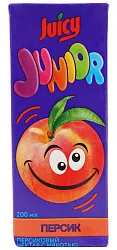 СОК JUICY JUNIOR ПЕРСИК 0,2Л