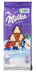 ШОКОЛАД ЕЛОЧКА MILKA МОЛОЧ С БЕЛЫМ ШОК 100ГР