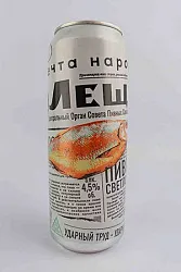 ПИВО ЛЕЩ СВЕТЛЫЙ 4,5% 0,45Л Ж/Б