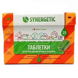 ТАБЛЕТКИ Д/ПОСУДОМОЕЧНЫХ МАШИН SYNERGETIC 25ШТ