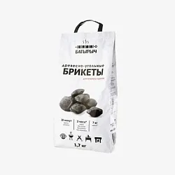 БРИКЕТЫ ДРЕВЕСНО/УГОЛЬН БАТЫРЫЧ УП 1,7КГ