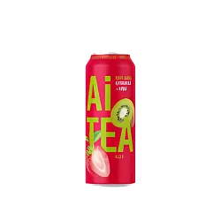ЧАЙ ЗЕЛЕНЫЙ AI TEA КЛУБНИКА/КИВИ 0,45Л Ж/Б