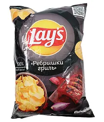 ЧИПСЫ LAY'S РЕБРЫШКИ ГРИЛЬ 140ГР