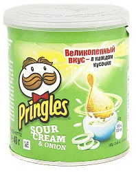 ЧИПСЫ PRINGLES КАРТОФЕЛЬНЫЕ СМЕТАНА И ЛУК 40ГР