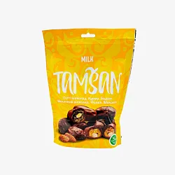 ФИНИКИ TAMSAN В МОЛОЧНОМ ШОКОЛАДЕ С МИНДАЛЕМ 300ГР