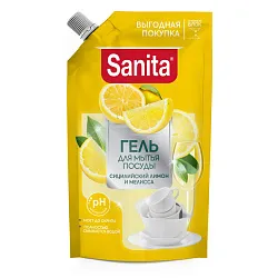 ГЕЛЬ SANITA Д/МЫТЬЯ ПОСУДЫ СИЦИЛ/ЛИМОН/МЕЛИССА 900ГР Д/П