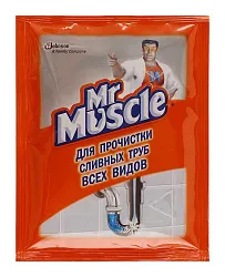 ГРАНУЛЫ Д/ПРОЧИСТКИ ЗАСОРОВ СЛИВНЫХ ТРУБ МR MUSCLE