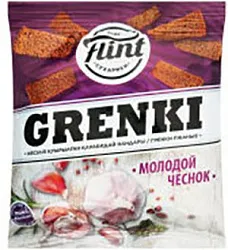 ГРЕНКИ FLINT РЖАНЫЕ ВКУС МОЛОДОГО ЧЕСНОКА 100ГР