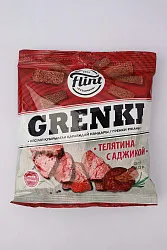 ГРЕНКИ FLINT РЖАНЫЕ ВКУС ТЕЛЯТИНА С АДЖИКОЙ 100ГР