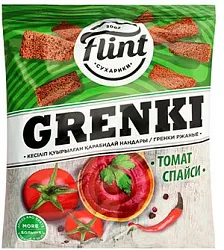 ГРЕНКИ FLINT РЖАНЫЕ ВКУС ТОМАТ SPICY 100ГР