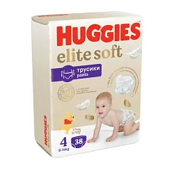 HUGGIES ELITE SOFT PANTS L (4) MEGA 38X2