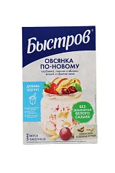 КАША БЫСТРОВ ОВСЯНКА КЛУБН ПЕРСИК И ЯБЛОКА СЕМЕН ЛЬНА 175ГР
