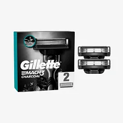 КАССЕТЫ Д/БРИТЬЯ GILLETTE MACH3 CHARCOAL CМЕННЫЕ 2ШТ