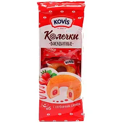 КОЛЕЧКИ KOVIS С КЛУБНИКОЙ 240ГР