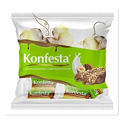 КОНФЕТЫ KONFESTA ГЛАЗИРОВАННЫЕ С ШОК ОРЕХОВОЙ НАЧИНК 180ГР