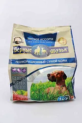 КОРМ Д/СОБАК СУХОЙ ВЕРНЫЕ ДРУЗЬЯ ВСЕ ПОРОД МЯСН АССОР 1 КГ