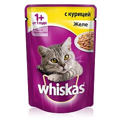 КОРМ WHISKAS Д/КОШЕК РАГУ С КУРИЦЕЙ 85ГР