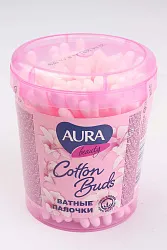 ПАЛОЧКИ ВАТН AURA BEAUTY СТАКАН 100ШТ КК/48