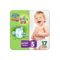 ПОДГУЗНИКИ HELEN HARPER SOFT & DRY 5 JUNIOR (12-18 КГ) 17 ШТ
