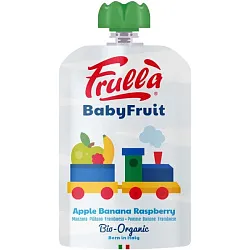 ПЮРЕ FRULLA ФРУКТОВОЕ ЯБЛОКО БАНАН И МАЛИНА 100ГР