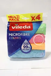САЛФЕТКА VILEDA КОЛОРС ИЗ МИКРОФИБРЫ 4ШТ