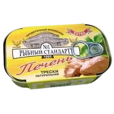 ПЕЧЕНЬ ТРЕСКИ НАТУРАЛЬНАЯ ТМ РЫБНЫЙ СТАНДАРТ 115ГР